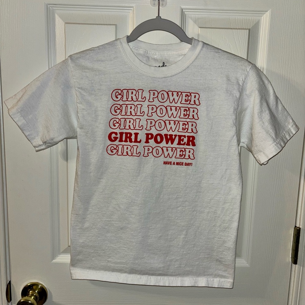 Made Right Girl Power White Shirt Size Medium Worn Once